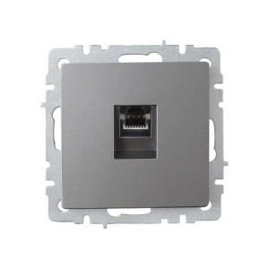 BRITE Розетка компьютерная RJ45 кат.6 РК11-БрС сталь IEK