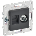 SKANDY Розетка двойная TV+RJ45 кат.6 SK-A15T титан IEK