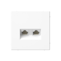 ARTGALLERY РОЗЕТКА двойная компьютерная RJ45+RJ45, кат. 5е, механизм, ЛОТОС GAL001385