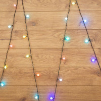 Гирлянда светодиодная Шарики 5м d18мм 30LED RGB 3.6Вт 220-240В IP20 провод ПВХ темн. зел. Neon-Night 303-549