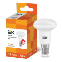 Лампа светодиодная R39 3Вт 3000К тепл. бел. E14 300лм 230-240В IEK LLE-R39-3-230-30-E14