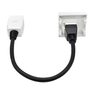 PRIMER РКМ-20-10-П Розетка мультимедийная HDMI M/M (2 модуля) белая IEK