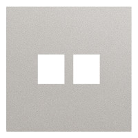 Лицевая панель для двойной информационной розетки, платина (35442 PL)
