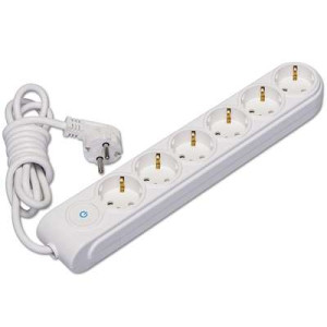 Удлинитель 6х5м с заземл. 16А защ. шторки с выкл. Makel N6310063