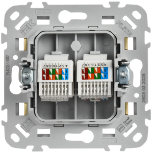FLITE Розетка 2-местная компьютерная RJ45 категория 5Е UTP РК5е-2-0-ФлН навахо IEK