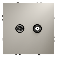 Розетка телевизионная встраиваемая VOLTUM S70 оконечная TV+SAT, (кашемир)