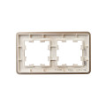 BRITE Рамка 2-местная РУ-2-1-Бр металл шампань RE AL IEK