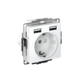 ATLASDESIGN РОЗЕТКА 16А c 2 USB A+A, 5В/2,4А, 2х5В/1,2А, механизм, ЛОТОС ATN001330