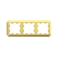 ATLASDESIGN ANTIQUE 3-постовая РАМКА, универсальная, ЗОЛОТО ATN101603