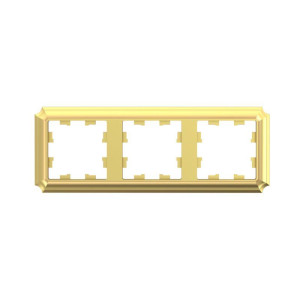 ATLASDESIGN ANTIQUE 3-постовая РАМКА, универсальная, ЗОЛОТО ATN101603