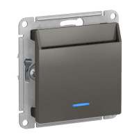 ATLASDESIGN ВЫКЛЮЧАТЕЛЬ карточный с подсветкой, 10А, без задержки отключения, механизм, СТАЛЬ ATN000967