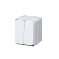 ATLASDESIGN PROFI IP54 О/У 2-клавишный ВЫКЛЮЧАТЕЛЬ, сх.5, 10АХ, БЕЛЫЙ ATN540151