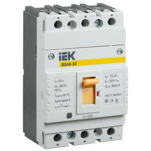 Автоматический выключатель IEK 3п 40А 15кА ВА44 33  SVA4410-3-0040