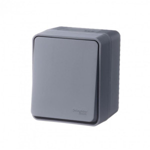 ATLASDESIGN PROFI IP54 О/У 1-клавишный ВЫКЛЮЧАТЕЛЬ, сх.1, 10АХ, АНТРАЦИТ ATN544011