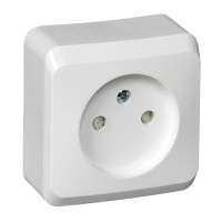ЭТЮД О/У РОЗЕТКА без заземления со шторками, 16А, 250В, БЕЛЫЙ PA16-002B