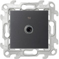 Розетка TV Simon SIMON 24 HARMONIE, скрытый монтаж, графит, 2410475-038