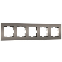 W0052963/ Рамка на 5 постов Slab (бронза софт)