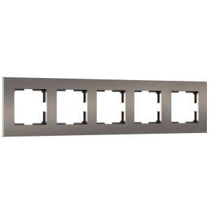 W0052963/ Рамка на 5 постов Slab (бронза софт)