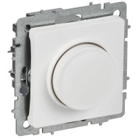 Светорегулятор поворотно-нажимной СП BRITE СС10-1-0-БрАБ 600Вт механизм арктич. бел. IEK BR-D20-0600-K91