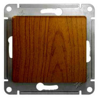 GLOSSA 1-клавишный ВЫКЛЮЧАТЕЛЬ КНОПОЧНЫЙ, сх.1, 10А, механизм, ДУБ GSL000515