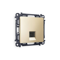 MA612010 Комплект механизма компьютерной розетки ALFA Шампань RJ-458P8C CAT6 с шторкой QUANT AP6120, VM188 AMBRELLA VOLT