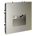 Розетка телевизионная встраиваемая VOLTUM S70 TVRJ45 кат. 6, шелк