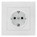 Розетка 1-м СП Валенсия 16А IP20 с заземл. защ. шторки бел. PROxima EKF EWR16-028-10