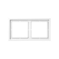 Рамка 2 поста Jung LS ZERO, белый блестящий, LSZ982BFWW