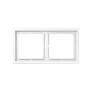 Рамка 2 поста Jung LS ZERO, белый блестящий, LSZ982BFWW