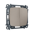 MO363030 Комплект механизма 2-клавишного перекрестного выключателя 10A-250V OMEGA Серо-бежевый матовый QUANT OP3630, VM125 AMBRELLA VOLT