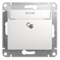 GLOSSA ВЫКЛЮЧАТЕЛЬ карточный с подсветкой, 10А, без задержки отключения, механизм, БЕЛЫЙ GSL000169