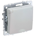 IEK BRITE BASE Жемчуг Розетка 1-м с/з с защ шторки крышк 16А IP44 РСбш10-3-44-БрЖ