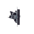 BRITE Розетка двойная TV+RJ45 кат.5E РТВ/РК12-БрГ графит IEK