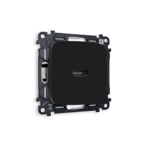 MO814010 Комплект механизма розетки HDMI 2.0 OMEGA Черный матовый 40V500mA 2.0GHz 5-18Gbits QUANT OP8140, VM222 AMBRELLA VOLT