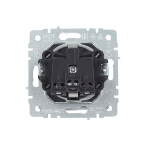 BRITE Розетка 1-местная с заземлением с защитными шторками и крышкой 16А IP44 РСбш10-3-44-БрТБ темная бронза IEK