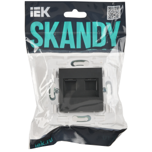 SKANDY Розетка компьютерная двойная RJ45 кат.5E SK-K03G графит IEK