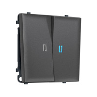 MS654020 Комплект механизма 2-кл выключателя с подсветкой 10000K SIGMA Антрацит серый 10A-250V QUANT PRO SP6540, PR115, G17B