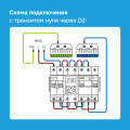 Реле напряжения Welrok D2-63 TN red (с транзитом нуля)