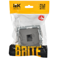 BRITE Розетка компьютерная RJ45 кат.6 РК11-БрС сталь IEK
