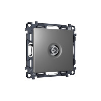 MA663005 Комплект механизма TV розетки оконечной экранированной 5-1000MHz 3dB ALFA Антрацит серый QUANT (AP6630, VM199) AMBRELLA VOLT