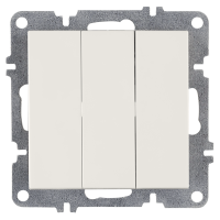 Arvia Electric, L/K Механизм, Выключатель трехклавишный, (белый)