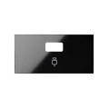 Simon 100 Черный глянец Накладка розетки USB