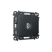 MO913005 Комплект механизма TV розетки оконечной экранированной 5-1000MHz 3dB OMEGA Графит Мягкое касание QUANT (OP9130, VM199) AMBRELLA VOLT