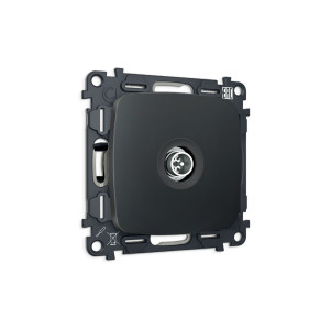 MO913005 Комплект механизма TV розетки оконечной экранированной 5-1000MHz 3dB OMEGA Графит Мягкое касание QUANT (OP9130, VM199) AMBRELLA VOLT