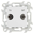 Розетка TV-SAT Simon SIMON 24 HARMONIE, скрытый монтаж, белый, 2410485-030