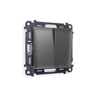 MA653010 Комплект механизма 2-кл выключателя ALFA Антрацит серый QUANT AP6530, VM115 AMBRELLA VOLT