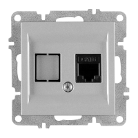 Arvia Electric, L/K Механизм, Розетка компьютерная (Rj45 Cat6), (серебро)