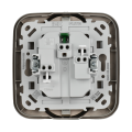 FLITE Розетка 2-местная с заземлением без защитных шторок безвинтовое крепление 16А в сборе РС12-1-А-ФлС серый IEK