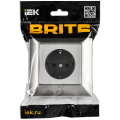 BRITE Розетка 1-местная с заземлением с защитными шторками 16А в сборе РСР14-1-0-БрГН металл хромникель IEK