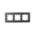BRITE Рамка 3-местная РУ-3-1-Бр металл титан RE IEK